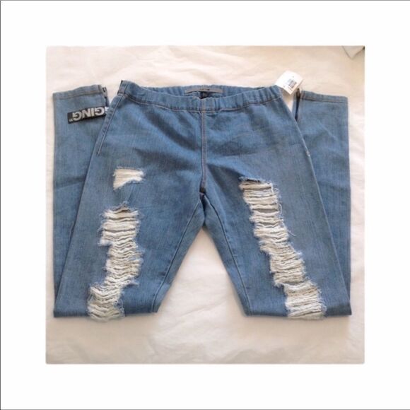 Joe's Jeans Light Blue "The Jean Legging" Distressed Jeans Size Small - Picture 8 of 8